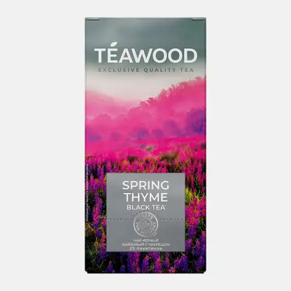 Чёрный чай Spring Thyme с чабрецом Teawood 25пак