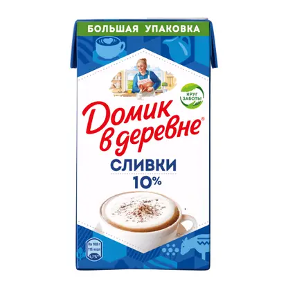 Изображение товара Сливки стерилизованные Домик в Деревне 10% 950г