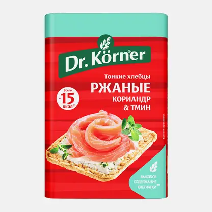 Хлебцы Кориандр-тмин ржаные Dr.Korner 100г
