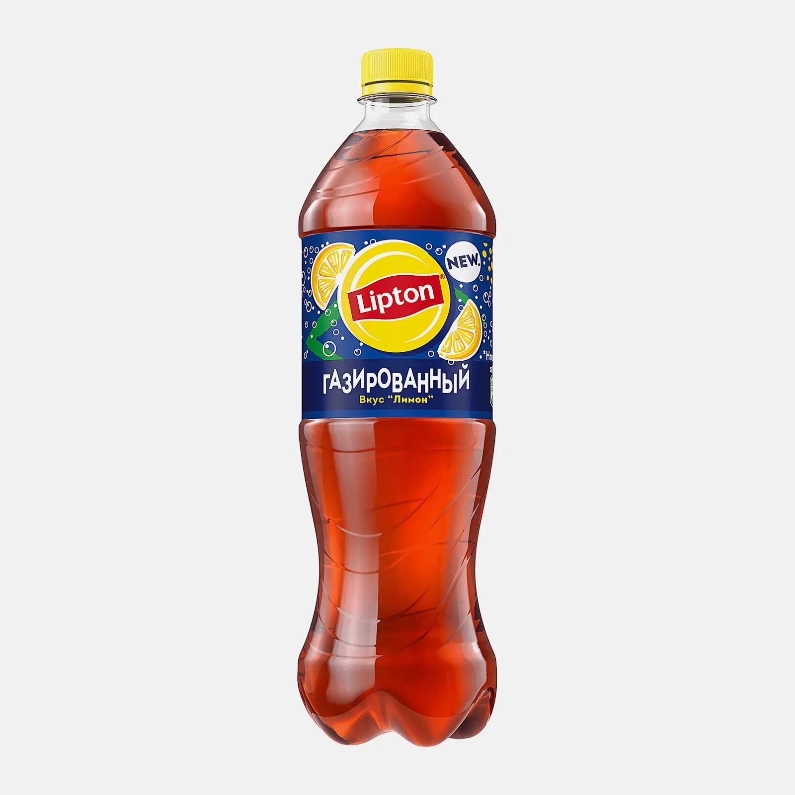 Черный чай холодный газированный лимон Lipton 1л