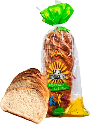 Изображение товара Батон Молодежный нарезанный Хлебокомбинат 350г