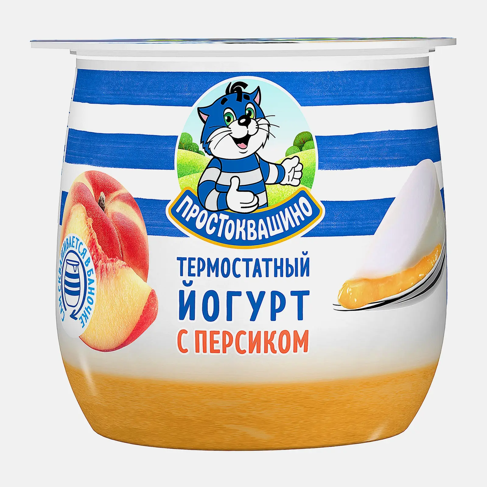 Изображение товара Йогурт Простоквашино термостатный персик 3.4% 160г