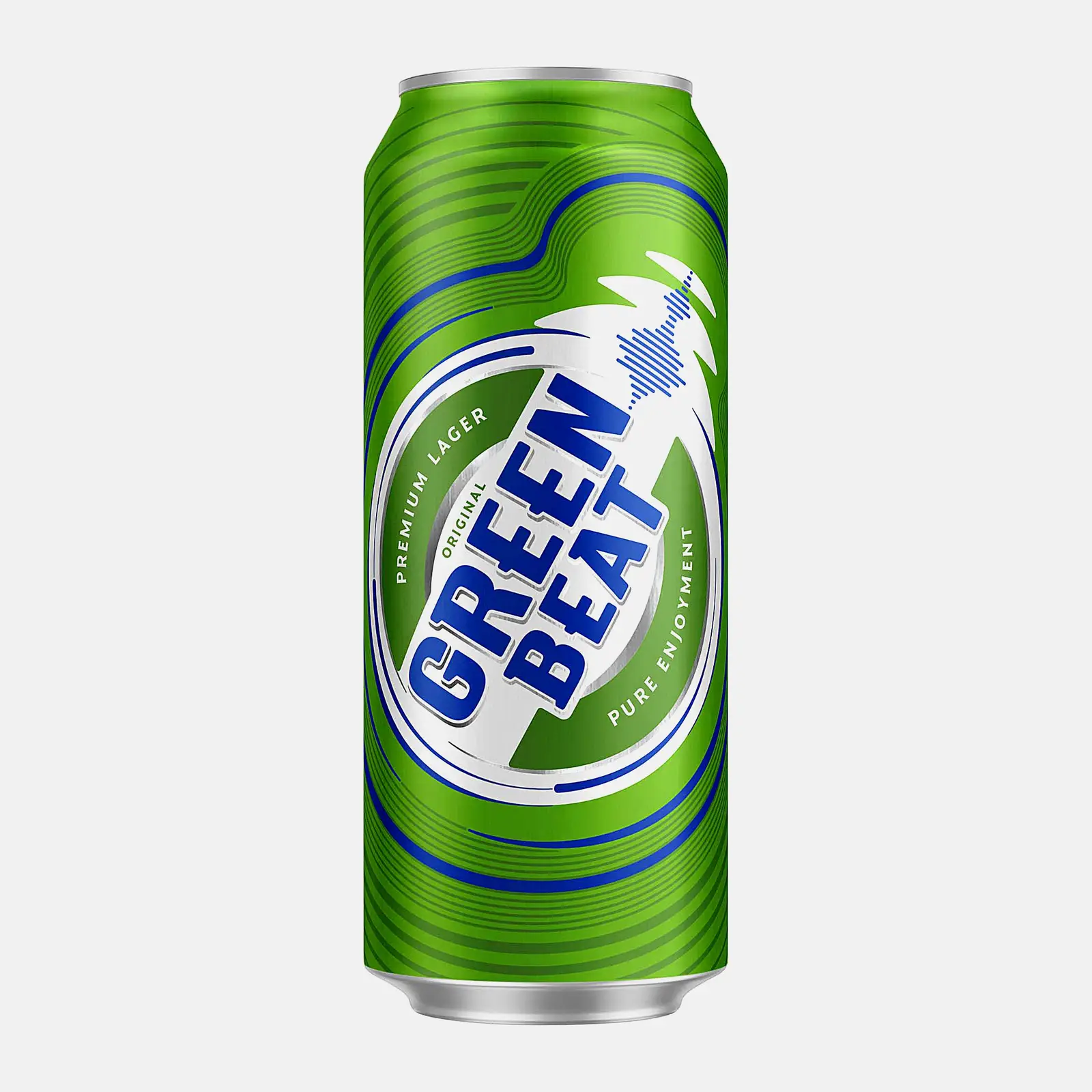 Изображение товара Пиво GreenBeat светлое фильтрованное пастеризованное 4.6% 450 мл