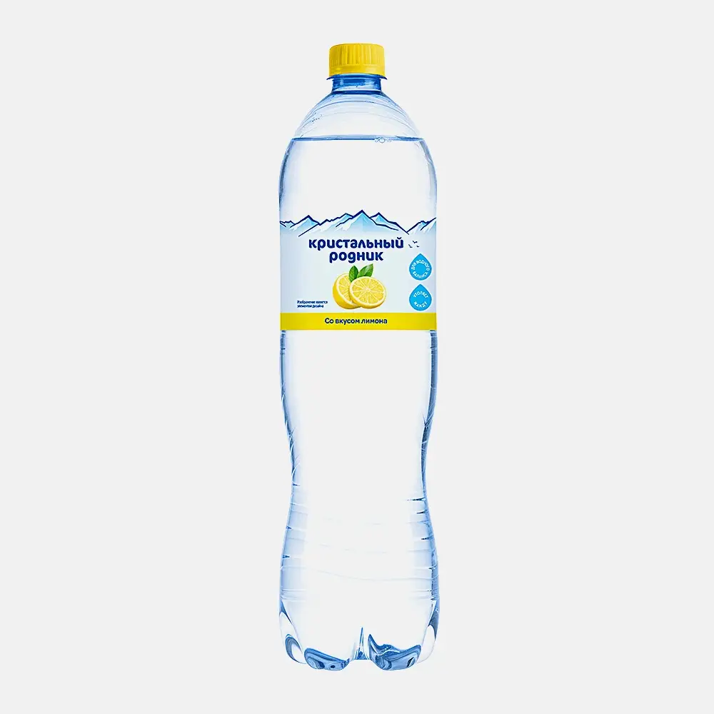 Изображение товара Напиток со вкусом лимона 1.5л Кристальный Родник натуральный ароматизатор