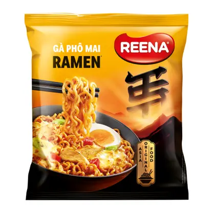 Изображение товара Лапша быстрого приготовления Рамен сыр с острой курицей Reena 115г