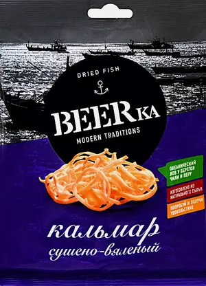 Кальмар Beerka сушеный 70г