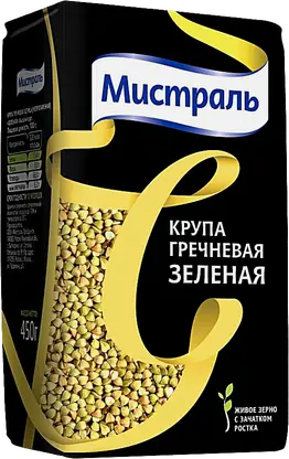 Гречневая крупа Мистраль Зеленая 450г