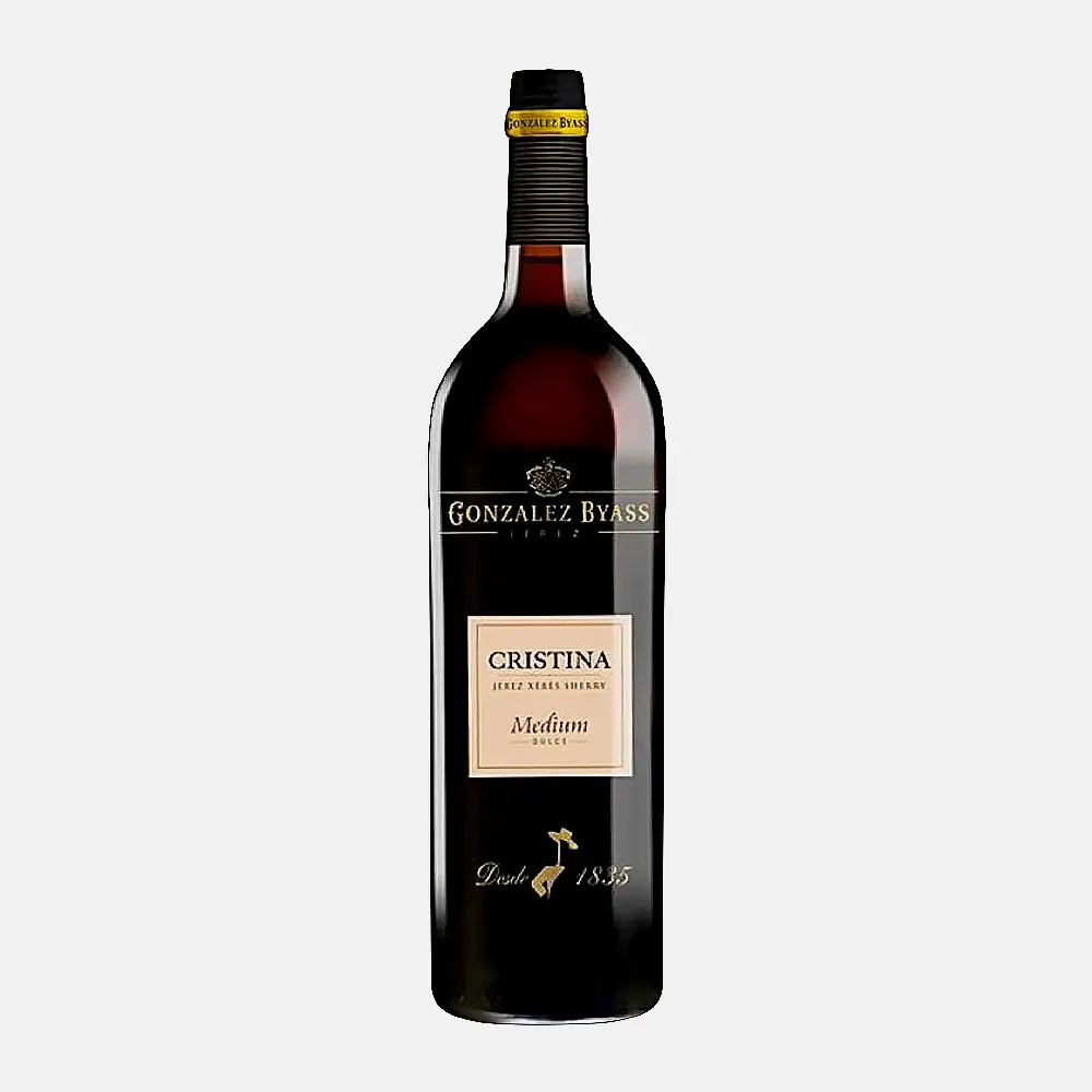 Вино Gonzalez Byass Херес Cristina Medium DO Jerez ликерное 17.5% 750мл Вино Gonzalez Byass Херес Cristina Medium DO Jerez ликерное 17.5% 750мл