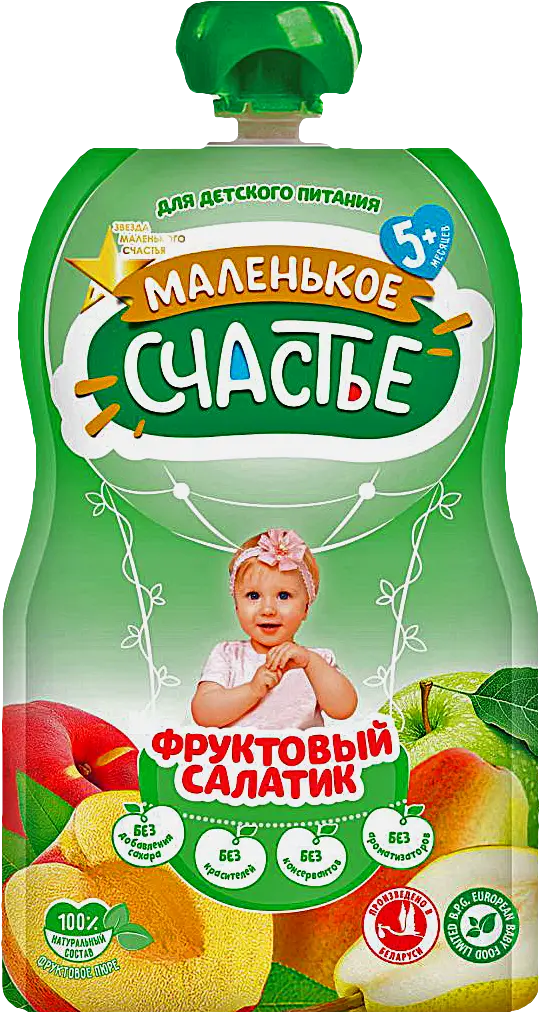 Изображение товара Пюре детское Маленькое счастье фруктовый салатик 90г