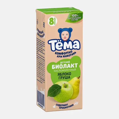 Биолакт детский Тема яблоко груша 3.0% 206г