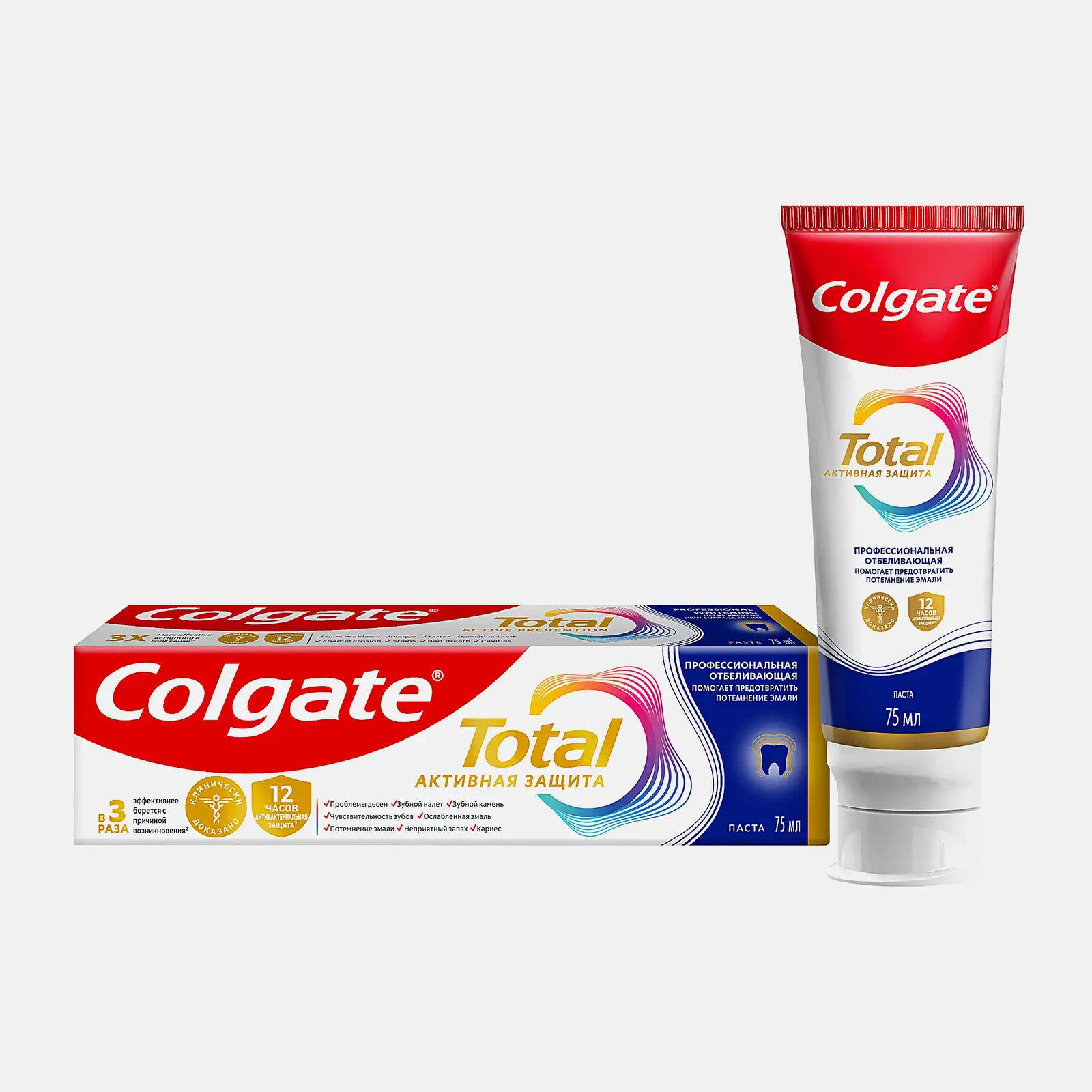 Изображение товара Зубная паста Colgate Total 12 Профессиональная отбеливающая 75мл
