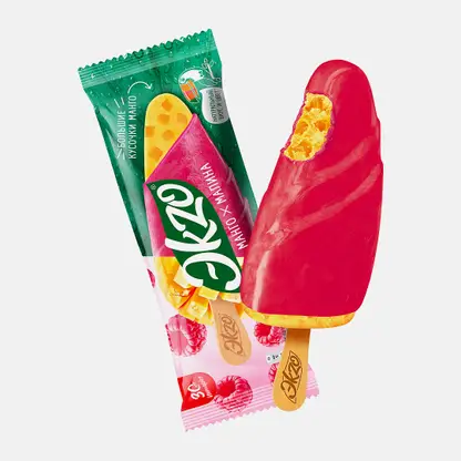 Мороженое Манго-Малина эскимо с кусочками манго Экзо 70г
