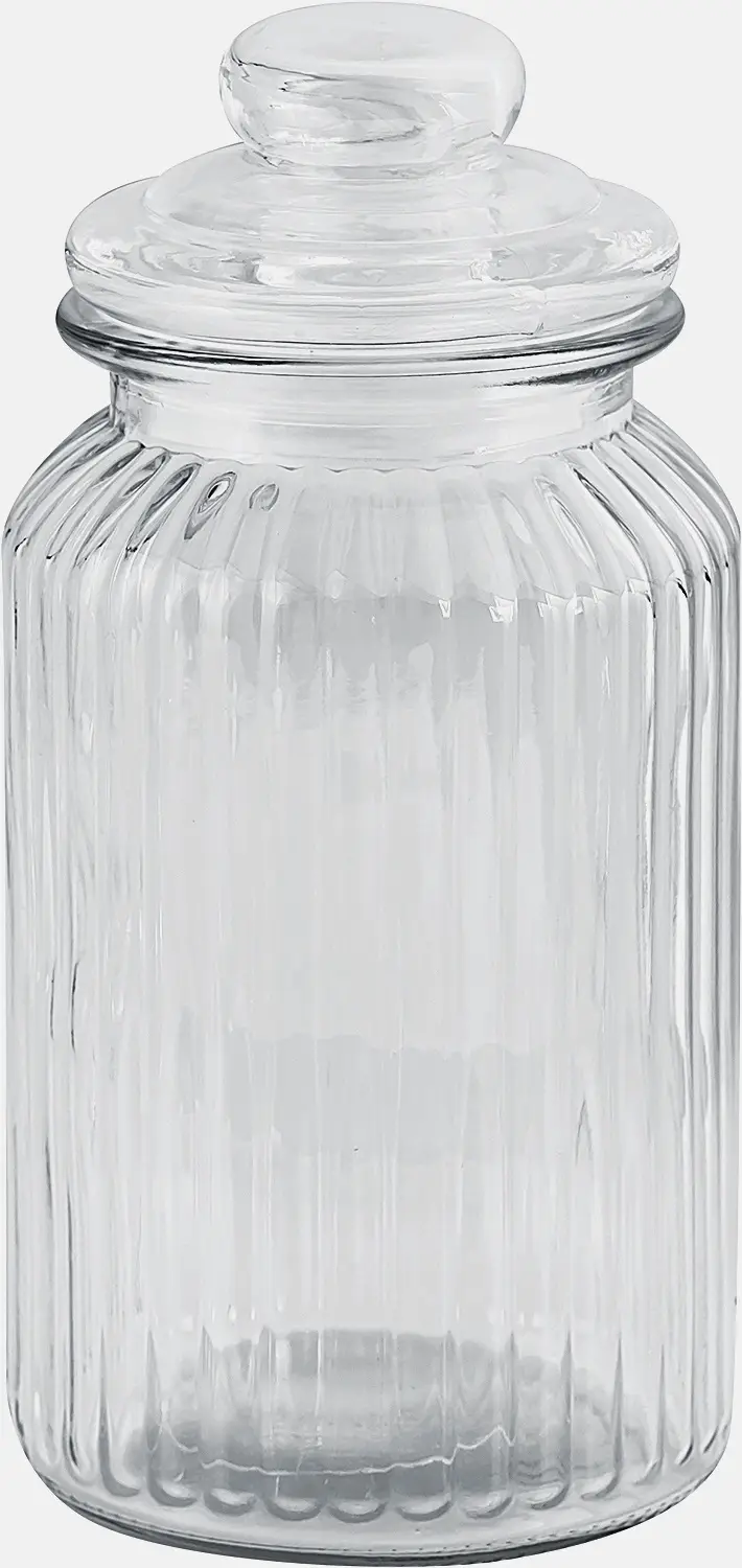 Банка стеклянная со стеклянной крышкой 1.3л