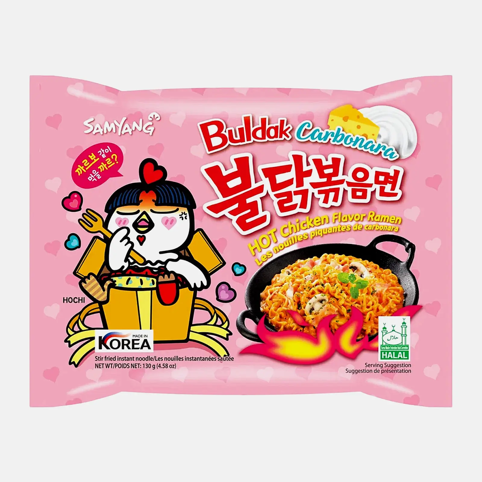 Изображение товара Лапша быстрого приготовления Hot Chicken Cream Carbonara Samyang Buldak 140г Изображение товара Лапша быстрого приготовления Hot Chicken Cream Carbonara Samyang Buldak 140г