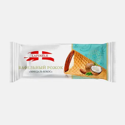Вафельный рожок миндаль-кокос Lafinele 40г
