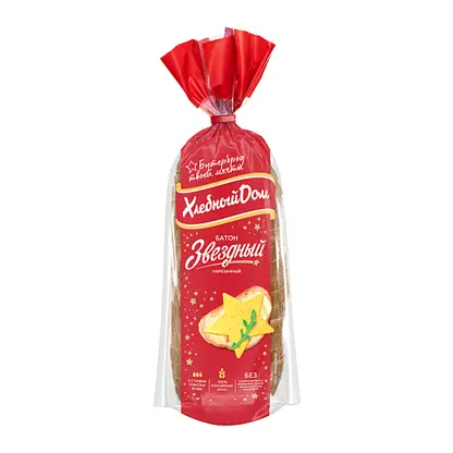 Изображение товара Батон Звездный нарезанный Хлебный дом 350г