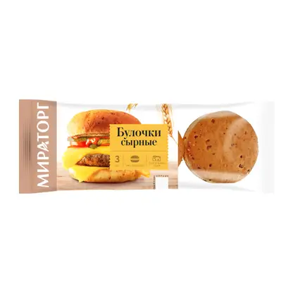 Изображение товара Булочка Мираторг сырная 165г