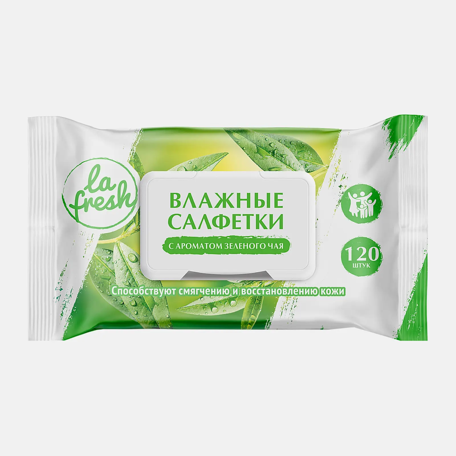 Изображение товара Салфетки влажные La Fresh 120 шт с клапаном Универсальные