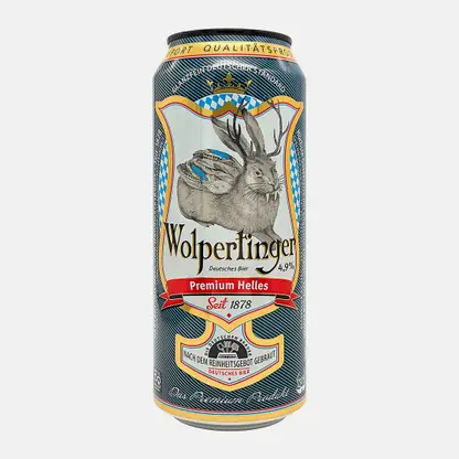 Светлый пивной напиток фильтрованный Wolpertinger Premium Helles 4.9% 500мл