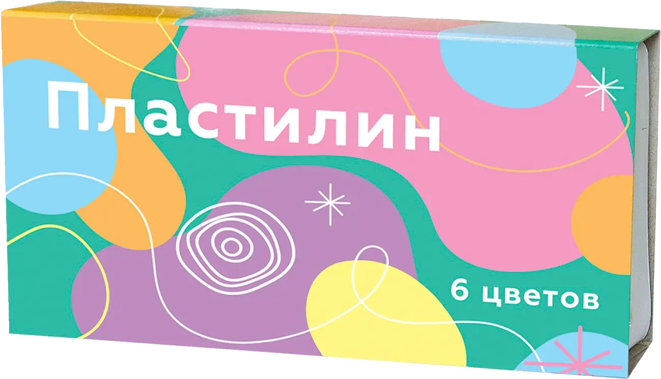 Пластилин Моя цена 6 цветов 90г