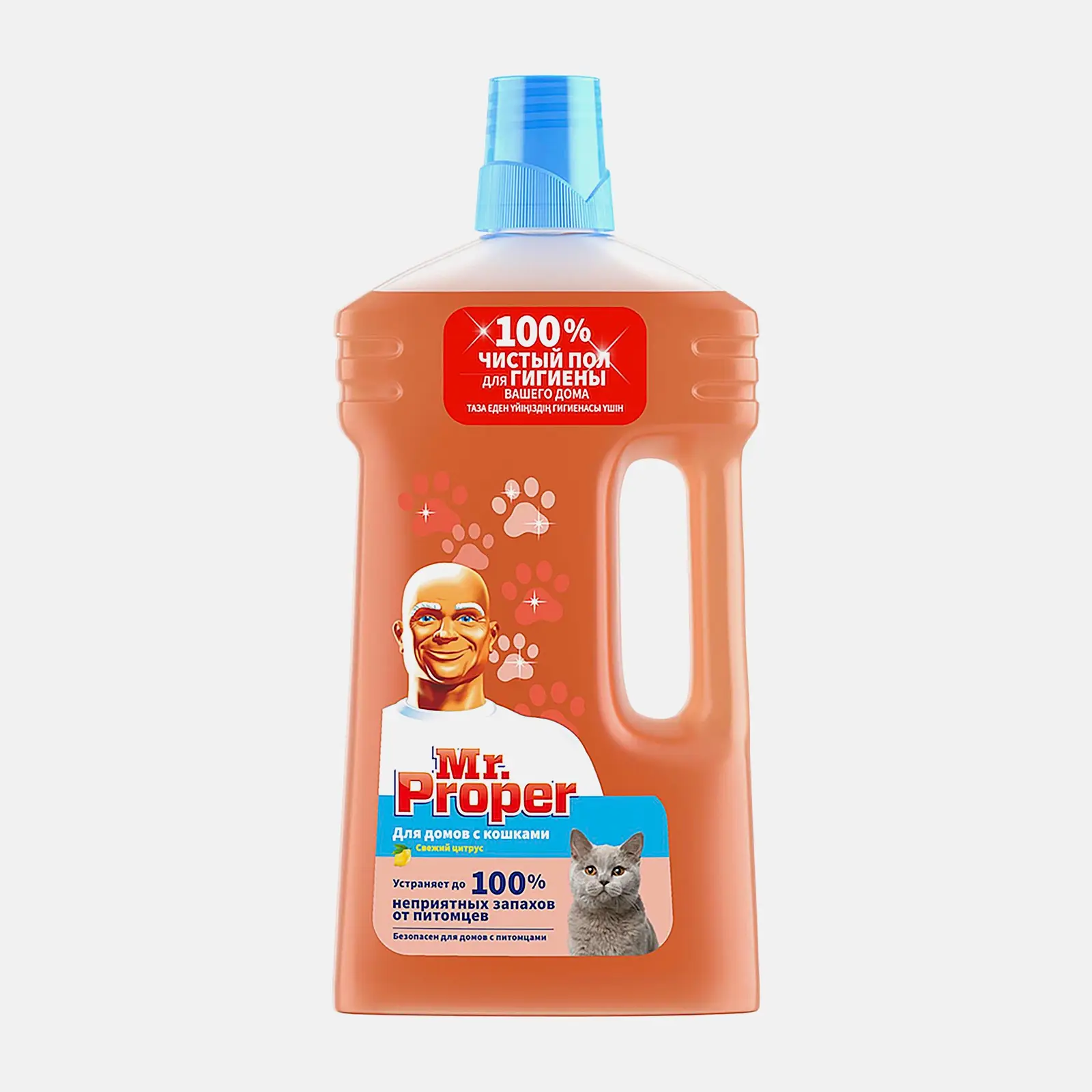 Моющая жидкость для полов и стен Mr.Proper для домов с питомцами 1л в ассортименте