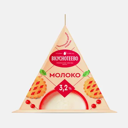 Молоко Вкуснотеево ультрапастеризованное 3.2% 200мл
