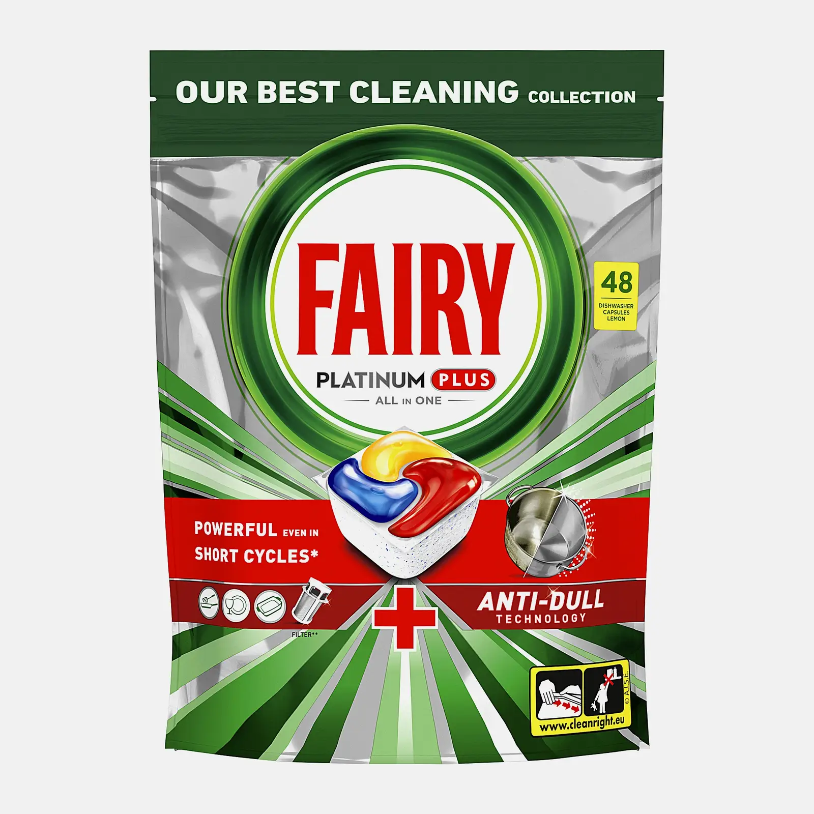 Таблетки для посудомоечных машин Fairy Platinum Plus All in One Лимон 48шт