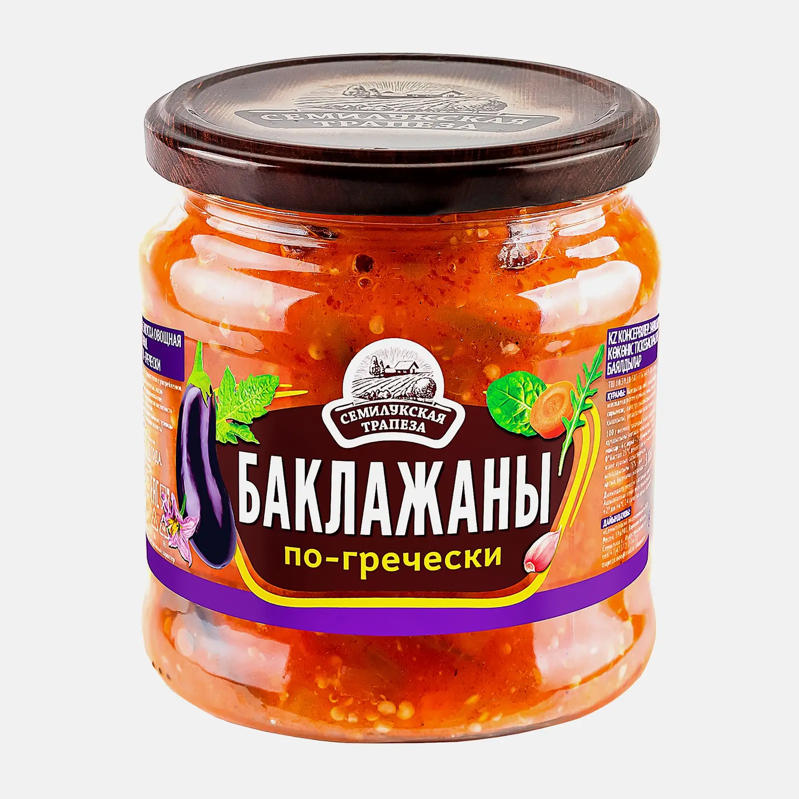 Изображение товара Закуска Семилукская трапеза Баклажаны по-гречески 460г