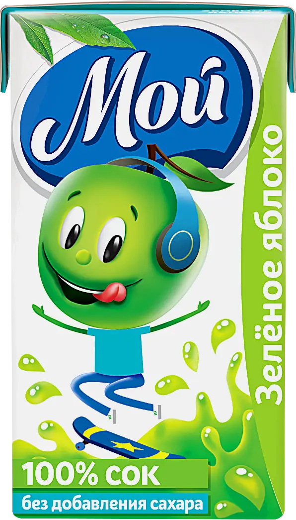 Изображение товара Сок Мой зеленое яблоко осветленный с 4 месяцев 125мл