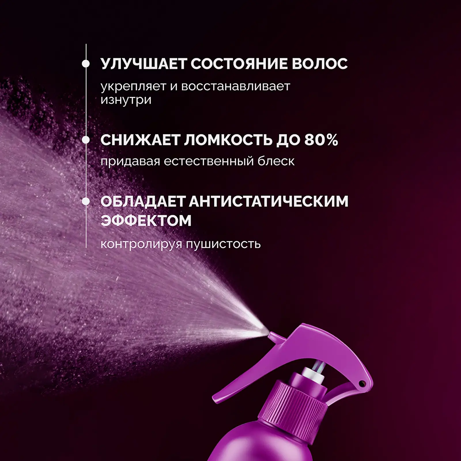 Термозащитный спрей для волос Эффект ламинирования Прелесть Pro 225мл