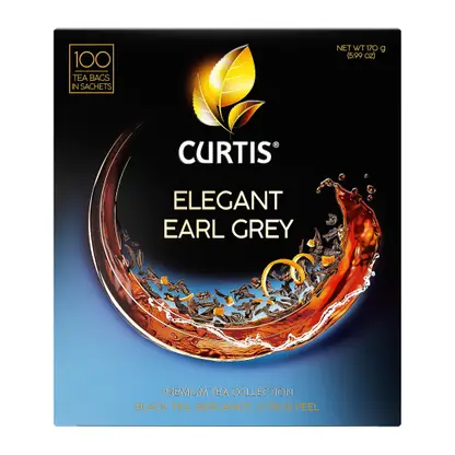 Изображение товара Чай черный Curtis Elegant Earl Grey с ароматом бергамота и цитруса 100саше