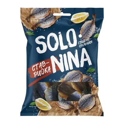 Изображение товара Сушено-вяленая ставрида Solo Nina 70г натуральная морская закуска