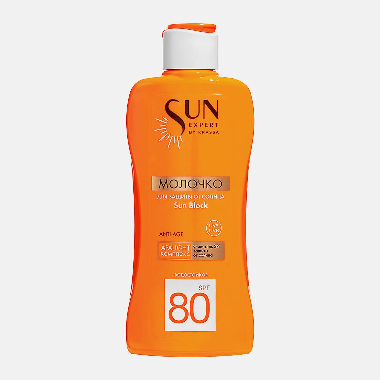 Молочко для тела солнцезащитное SPF80 Sun Block Krassa Sun Expert 180мл