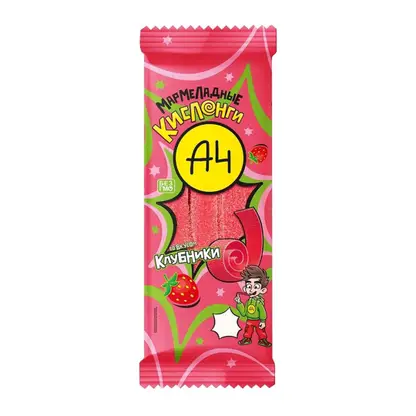 Изображение товара Жевательный мармелад Кислонги со вкусом клубники 100г