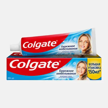 Зубная паста Colgate Бережное отбеливание с фтором и кальцием 150мл