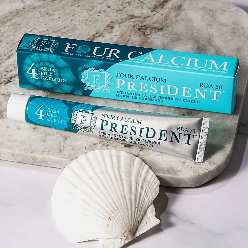 Зубная паста President Four Calcium 75г