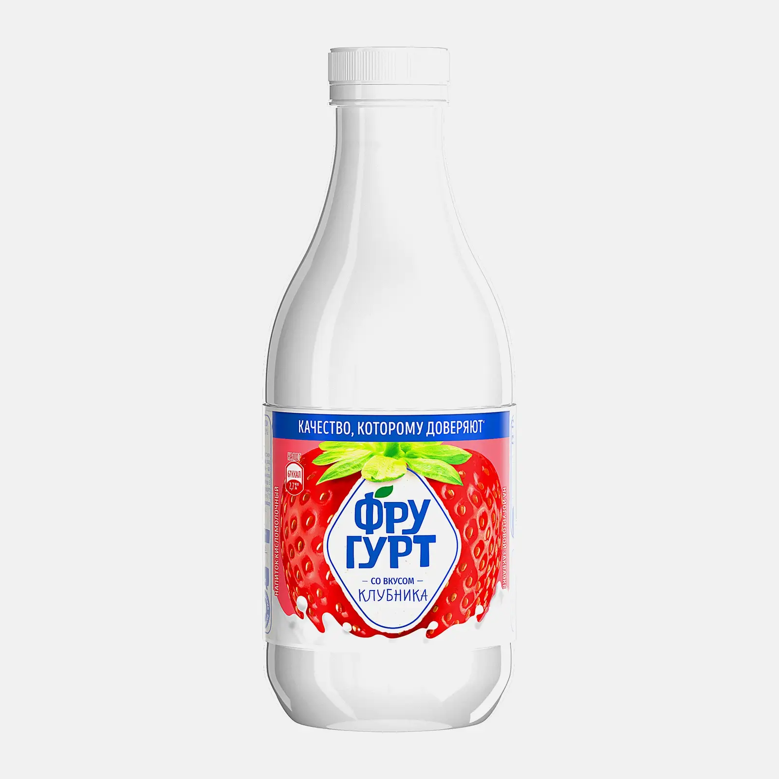 Изображение товара Кисломолочный напиток Фругурт со вкусом клубники 930 г 1% жирности