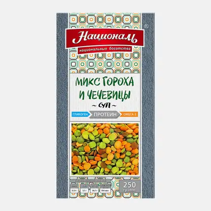 Микс гороха и чечевицы Националь 250г