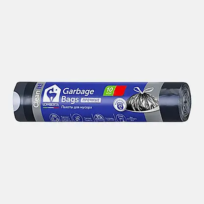 Пакеты для мусора с затяжками Lomberta 10шт*120л
