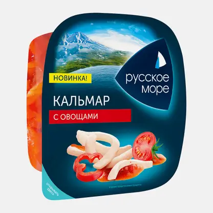 Кальмар с овощами Русское Море 150г