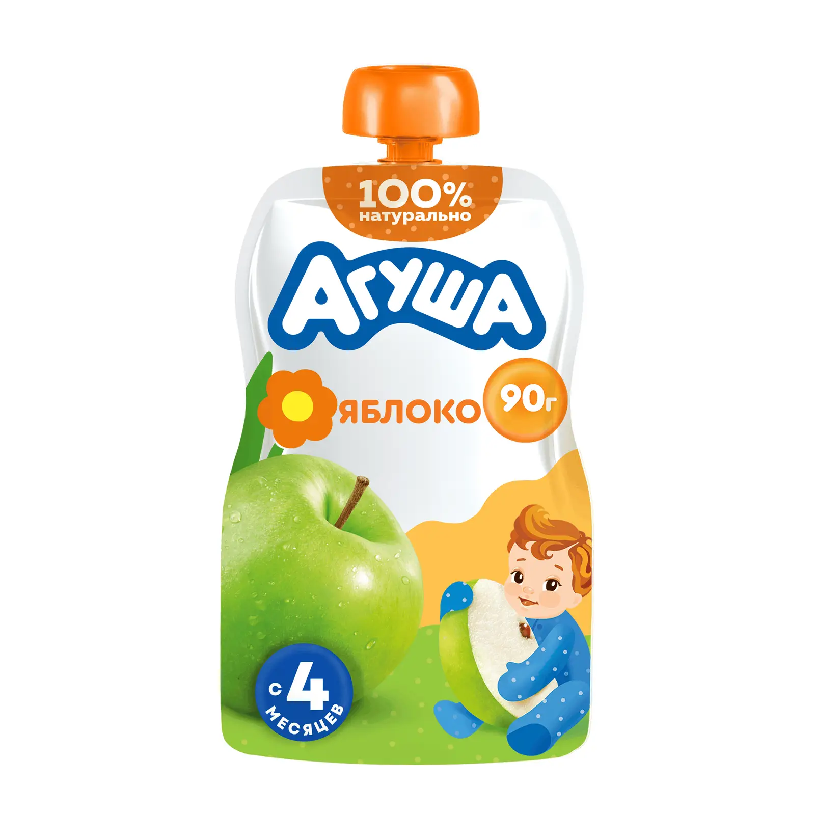 Изображение товара Пюре фруктовое Агуша Яблоко с 4 месяцев 90г