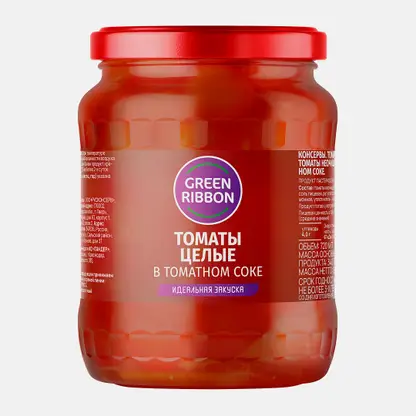 Томаты в томатном соке Green Ribbon 680мл