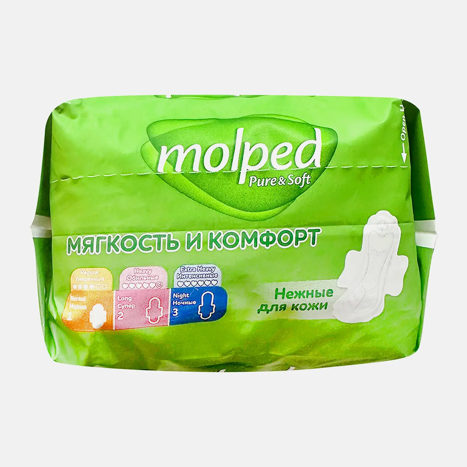 Прокладки Molped Pure&Soft Нормал c мягкой поверхностью 10шт - фото 3 Прокладки Molped Pure&Soft Нормал c мягкой поверхностью 10шт - фото 3