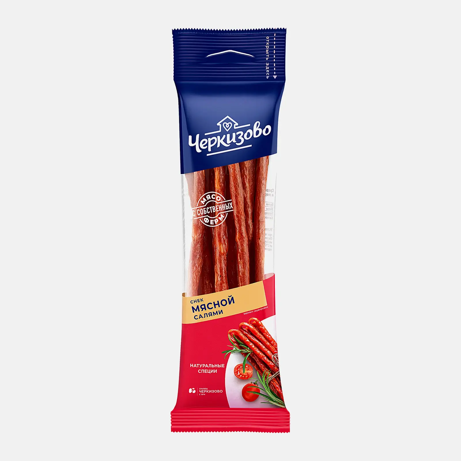 Изображение товара Снэки мясные Черкизово Салями 70г с пряными специями