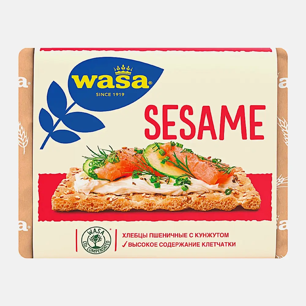 Хлебцы пшеничные с кунжутом Wasa 200г