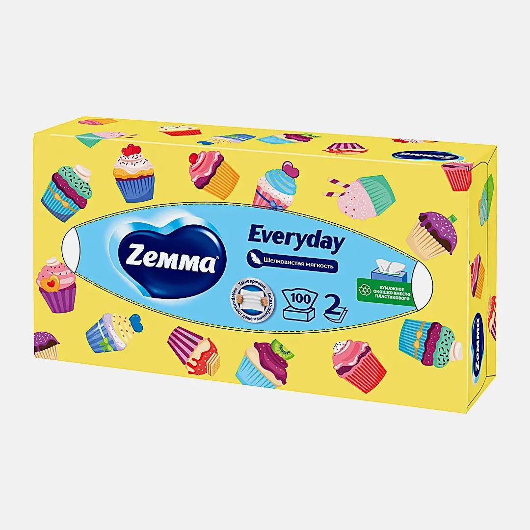 Салфетки бумажные Zemma Everyday 2 слоя 100шт в ассортименте - фото 9