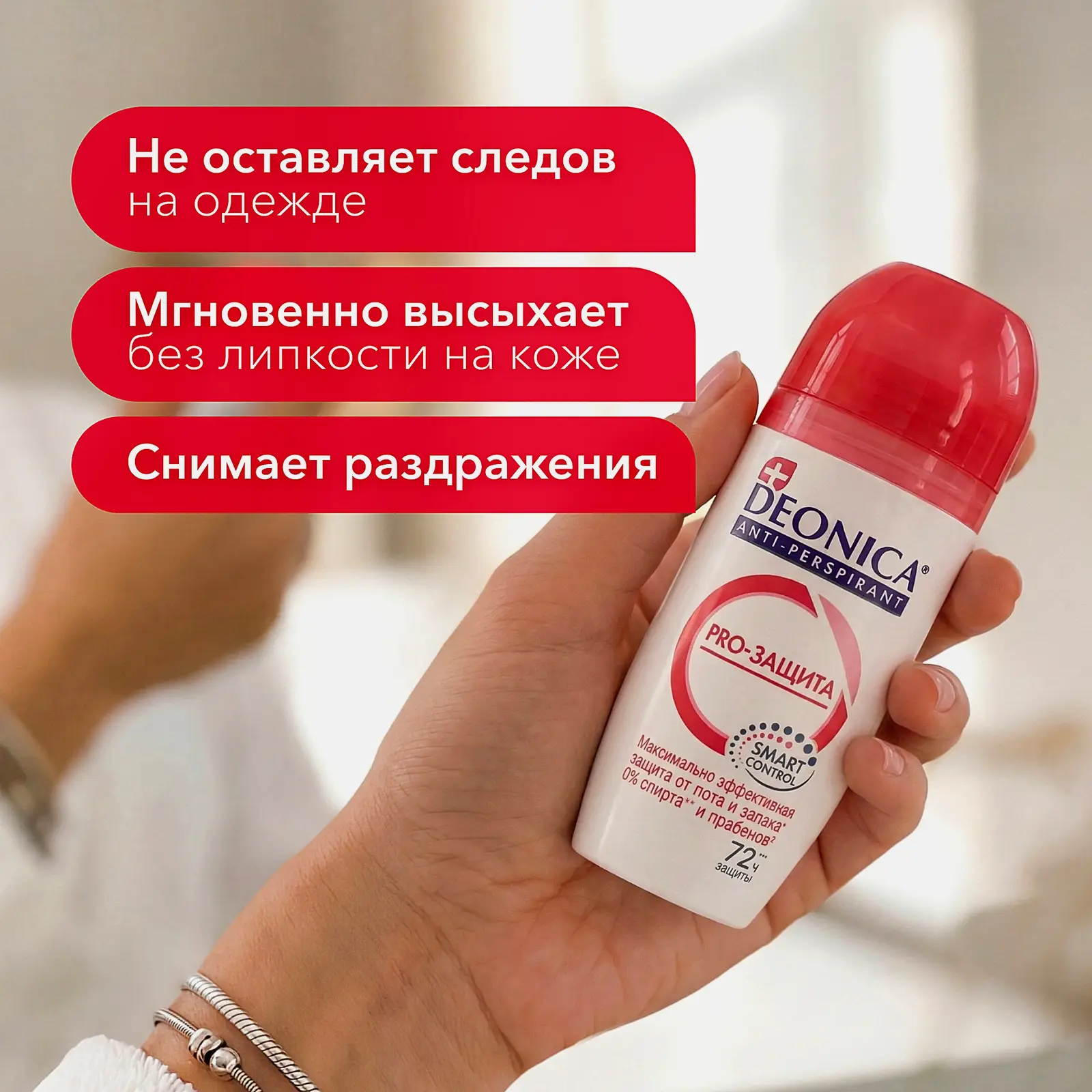 Женский дезодорант антиперспирант Pro-Защита шариковый Deonica 50мл