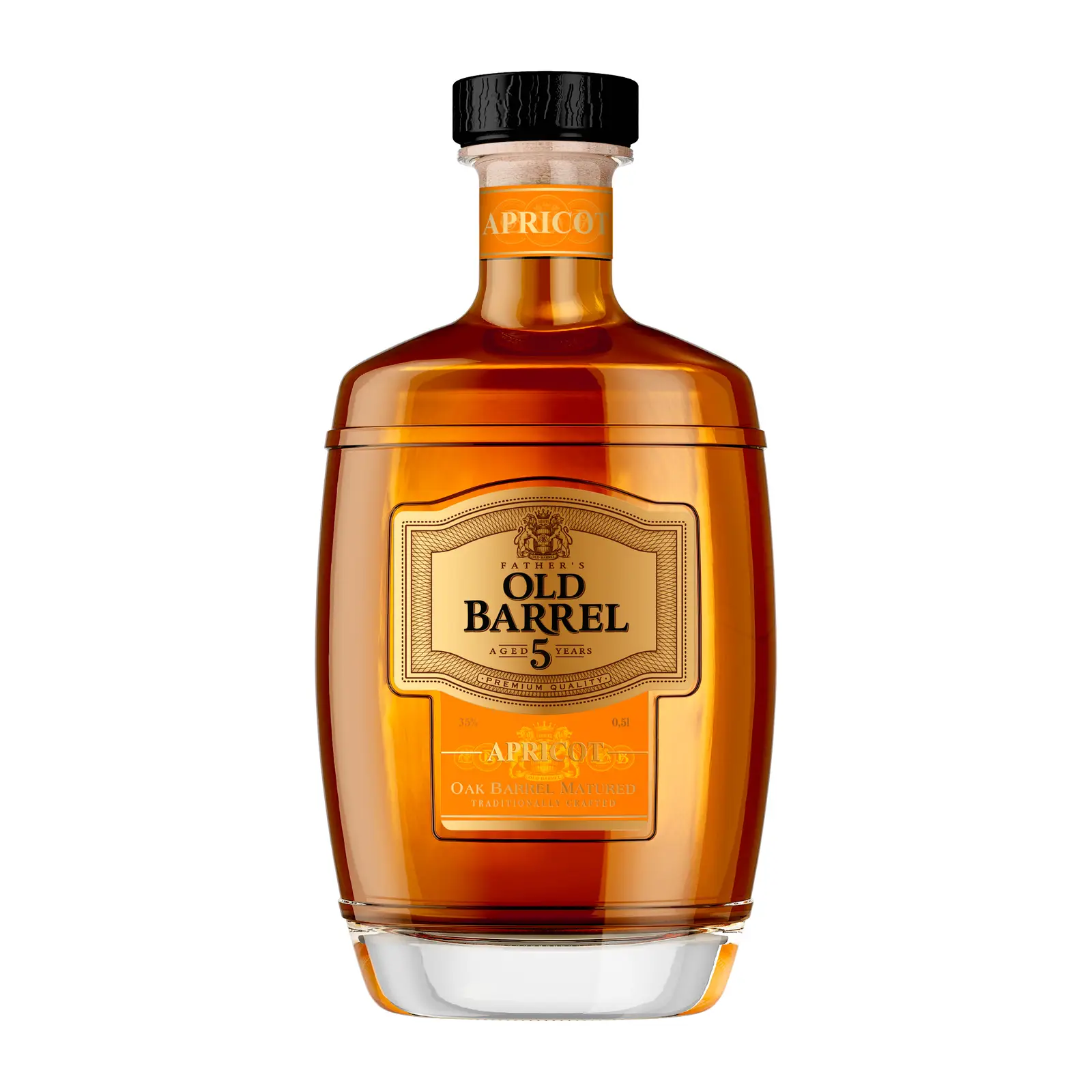 Изображение товара Аперитив Fathers Old Barrel Apricot 35% 500 мл - уникальный вкус с абрикосовым акцентом