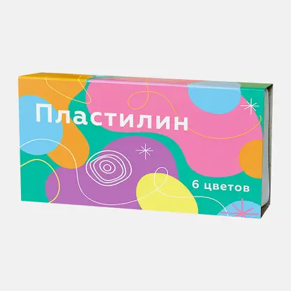 Пластилин Моя цена 6 цветов 90г