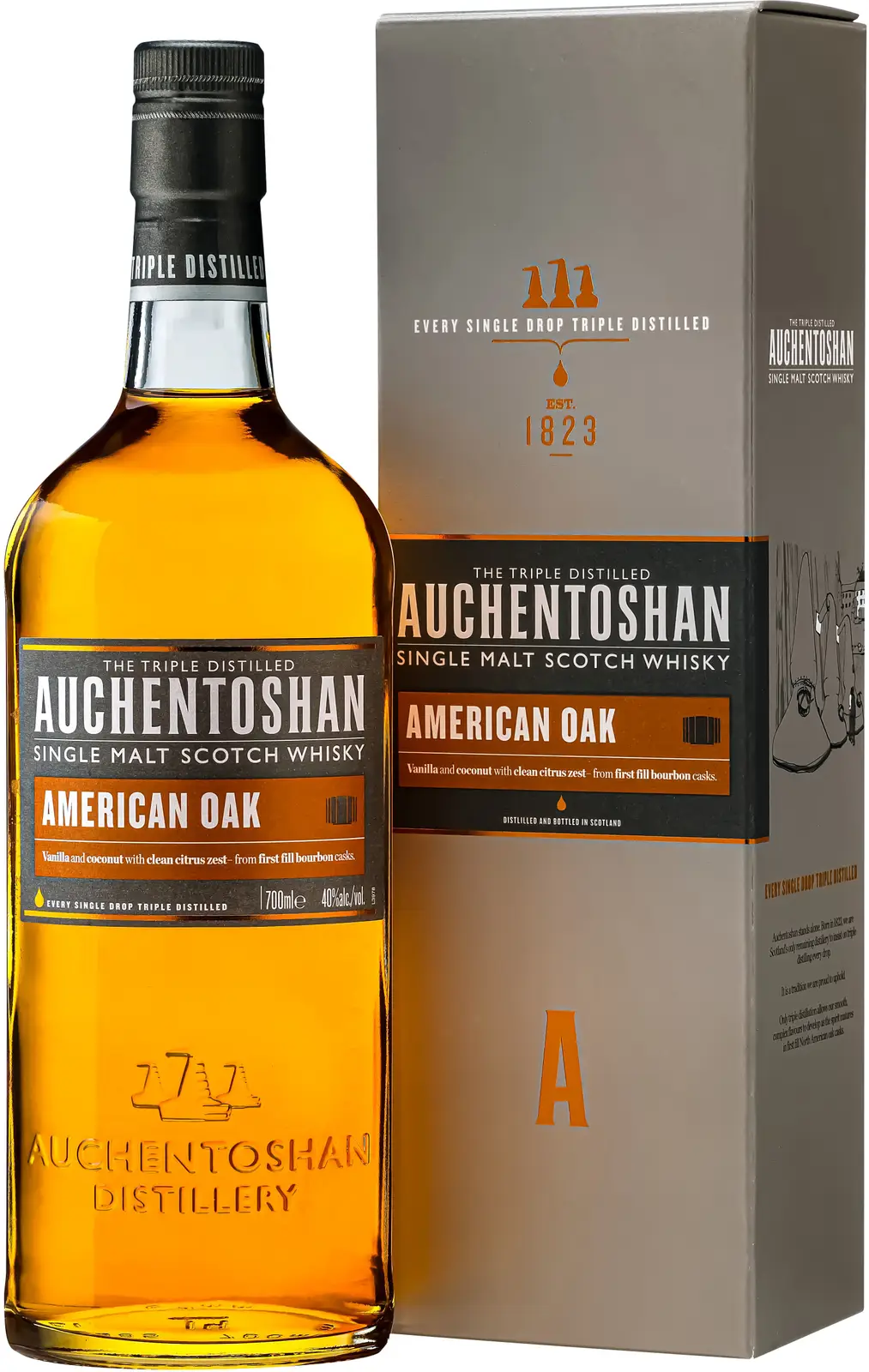 Изображение товара Виски Auchentoshan American Oak односолодовый 0.7 л 40% Высокое качество